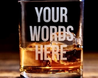 Custom Whiskey Glasses, Personalized Whiskey Glasses, Rocks Glass, Etched Whiskey Glass, Scotch Glasses, Whiskey Gift, Bourbon Glasses