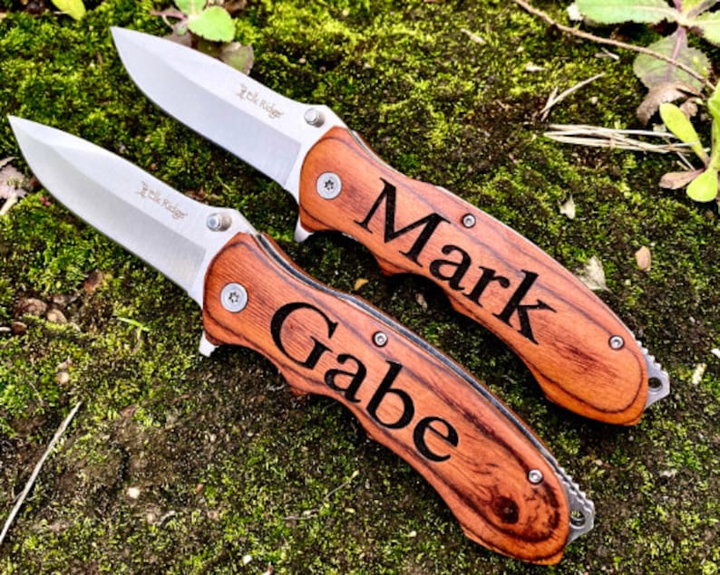 Engraved Hunting Knife Personalized Pocket Knife Hunting Etsy