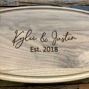 Cutting Board for Christmas, Personalized Cutting Board, Engraved Cutting Board, Wedding Gift, Anniversary Gift, NewlyWed Gift, Engaged Gift image 2