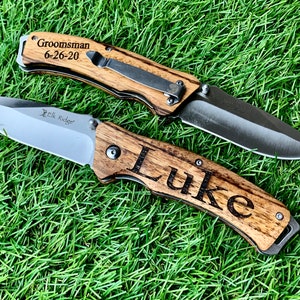 Hunting Gifts for Men, Engraved Hunting Knife Personalized Pocket Knife Gift for Hunter Gift for Him Gift for Boyfriend,Knife,Boyfriend Gift