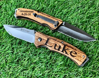 Hunting Gifts for Men, Engraved Hunting Knife Personalized Pocket Knife Gift for Hunter Gift for Him Gift for Boyfriend,Knife,Boyfriend Gift