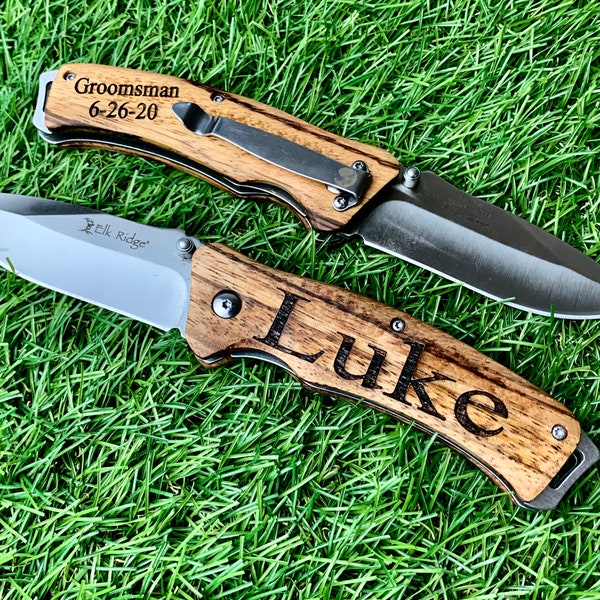 Hunting Gifts for Men, Engraved Hunting Knife Personalized Pocket Knife Gift for Hunter Gift for Him Gift for Boyfriend,Knife,Boyfriend Gift