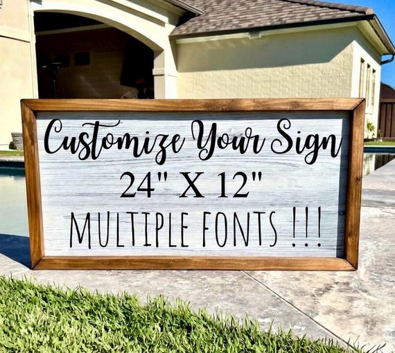 Custom Signs-Custom Wood Sign-Custom Wall Decor-Wall Art-Custom Wooden-Personalized Wood Sign-Framed Wood Sign-Mothers Day Gift for Her