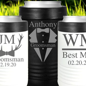 Personalized Groomsman Can Cooler, Groomsmen Gift, Groomsmen Proposal, Bachelor Party Favors, Bachelor Party Gift