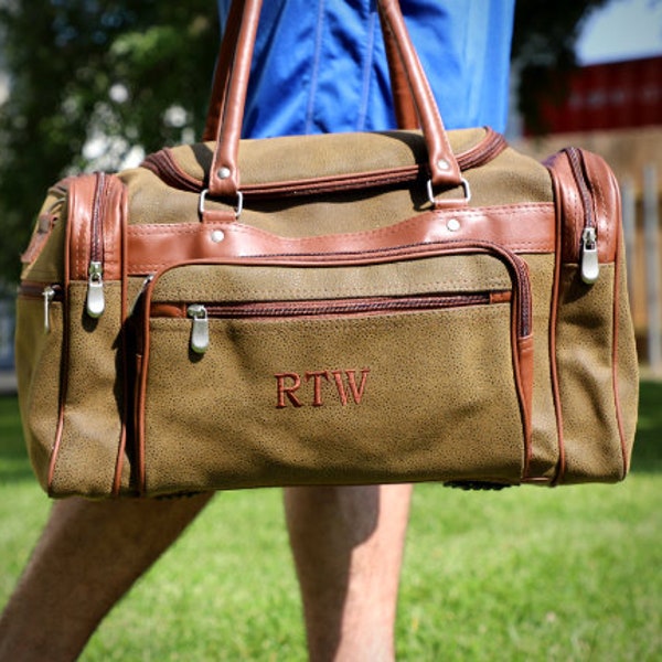 Mens Travel Bag, Personalized Gym Bag for Men, Monogrammed Duffle Bag, Mens Carry On Bag, Mens Duffel Bag, Duffle Bag Men, Weekender Bag