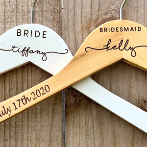 Bridesmaid Hangers Set of 8, Set of 6, Personalized, Names, Set of 5, Set of 10, Engraved, Set of 7, Set of 9