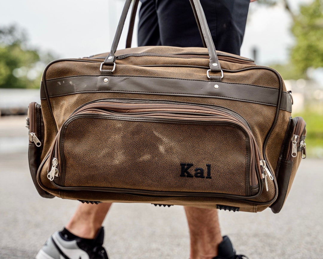 Leather Duffle Bag Men Personalized, Personalized Gift for Men