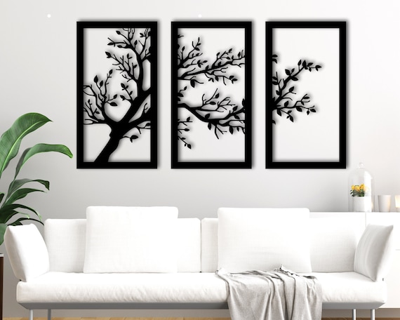 living room metal tree wall decor