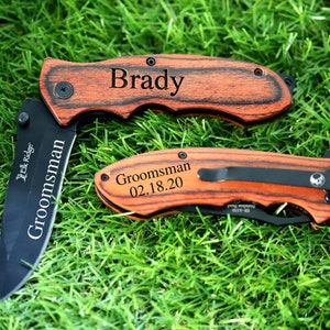 Engraved Pocket Knife Groomsman Gift, Groomsman Knife, Groomsmen knives, gifts for groomsmen, gift for groomsman, best man gift knife