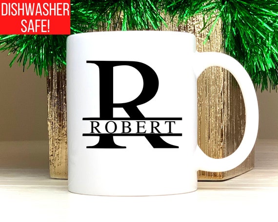 Personalized Gifts for Men, Coffee Mug for Dad, Monogram Coffee