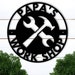 Personalized Fathers Day Sign for Dad, Papas Work Shop Metal Sign, Fathers Day Gift, Gift for Dad, Gift for Grandpa, Gift for Papa, Papaw 