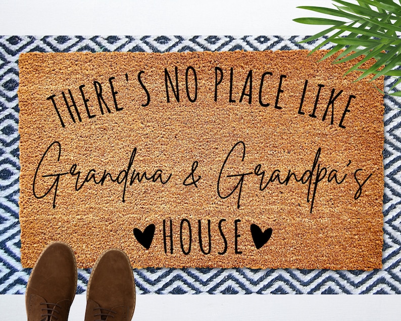 Nana and Papa's House Doormat, Grandparents Doormat, Gift for Grandparents, Nana Papa Gift, Personalized Doormat, Grandparents Gift Ideas image 2