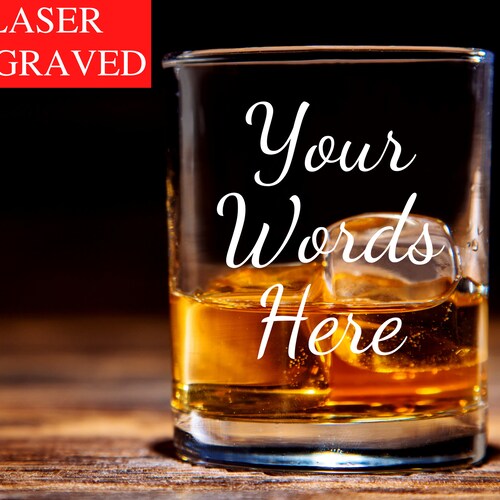 Etched Whiskey Glasses Custom Whiskey Glass Personalized Etsy