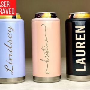 Personalized Slim Can Cooler, Skinny Can Cooler, Hard Seltzer Can Insulator, Bachelorette Party Gifts, Bridesmaid Gifts, Girls Weekend Trip