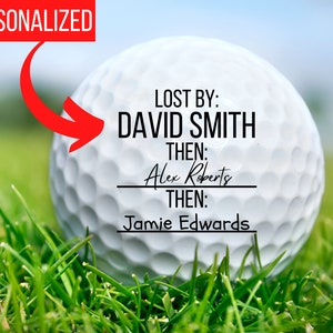 Personalized Lost By Golf Balls, Funny Golf Balls, Custom Golf Balls, Funny Gift for Golfers, Dad, Boyfriend Gift,Father&#39;s Day,Birthday Gift