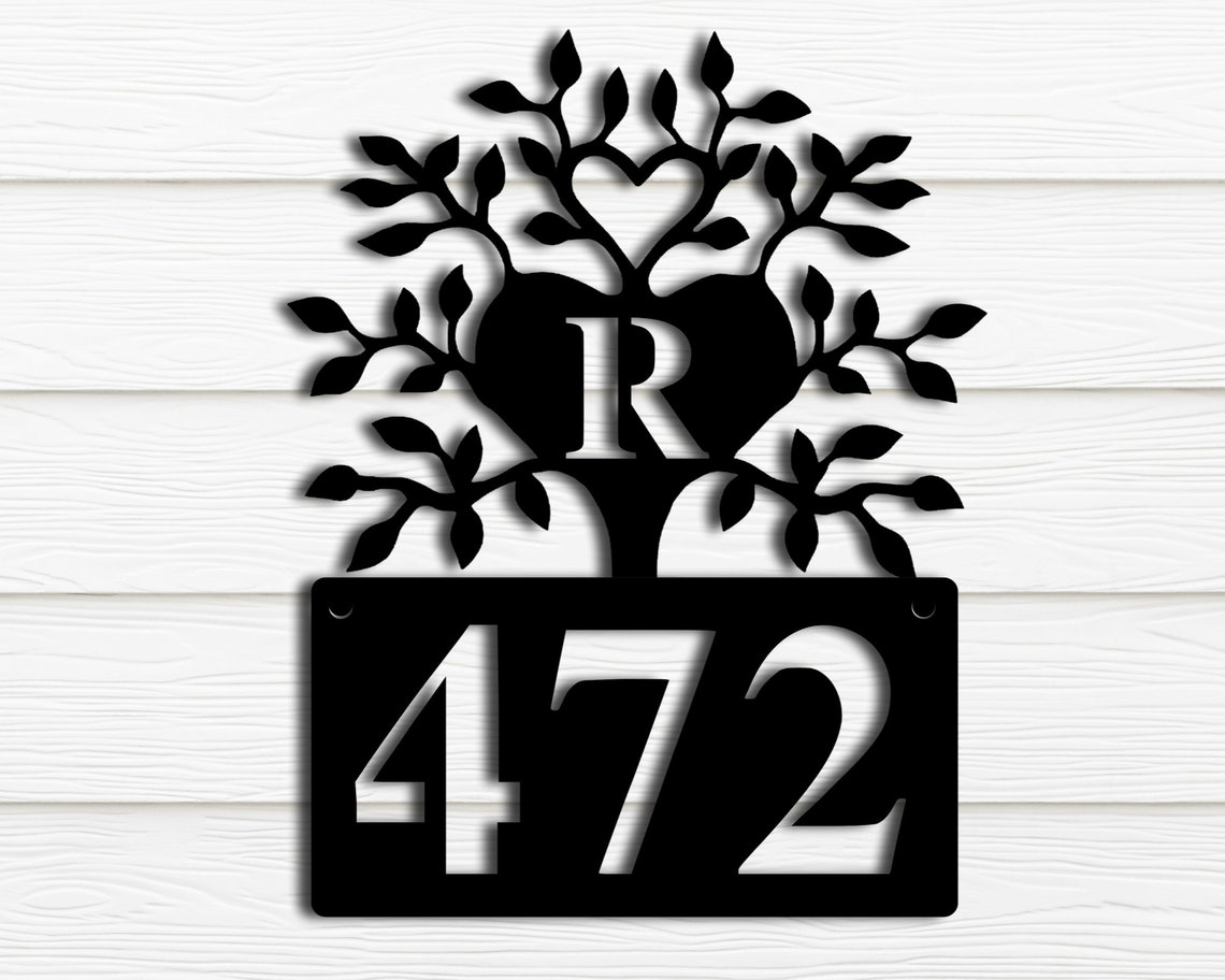 Personalized Metal Address Sign Metal Address Plaque Metal Etsy
