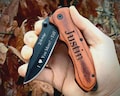 Engraved Pocket Knife for Boyfriend, Personalized Knife for Husband, Hunting Knife, Custom Knife, Boyfriend Gift, Husband Gift, Pocket Knife