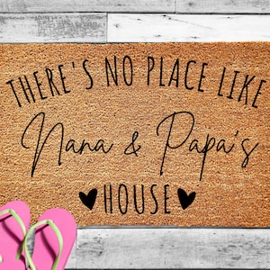 Nana and Papa's House Doormat, Grandparents Doormat, Gift for Grandparents, Nana Papa Gift, Personalized Doormat, Grandparents Gift Ideas image 1