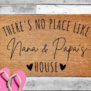 Nana and Papa's House Doormat, Grandparents Doormat, Gift for Grandparents, Nana Papa Gift, Personalized Doormat, Grandparents Gift Ideas