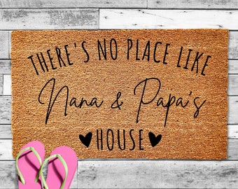 Nana and Papa's House Doormat, Grandparents Doormat, Gift for Grandparents, Nana Papa Gift, Personalized Doormat, Grandparents Gift Ideas