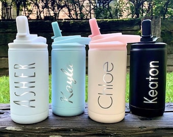Back to School Gift for Kids, Elementary Kids Water Bottle, Engraved Kids Water Bottle, Kids Sippy Cup Tumbler, Kids Tumblers Personalized