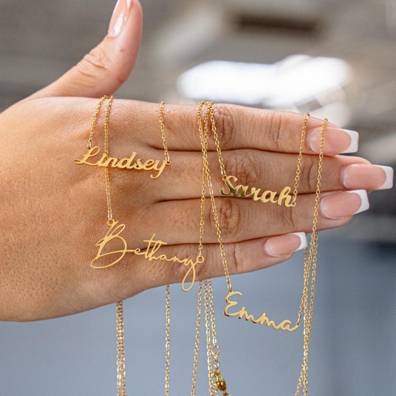 Custom Name Necklace, Christmas Gift for Her, Gold Plated Name Necklace, Personalized Name Necklace, Birthday Gift,Personalized Gift for Mom