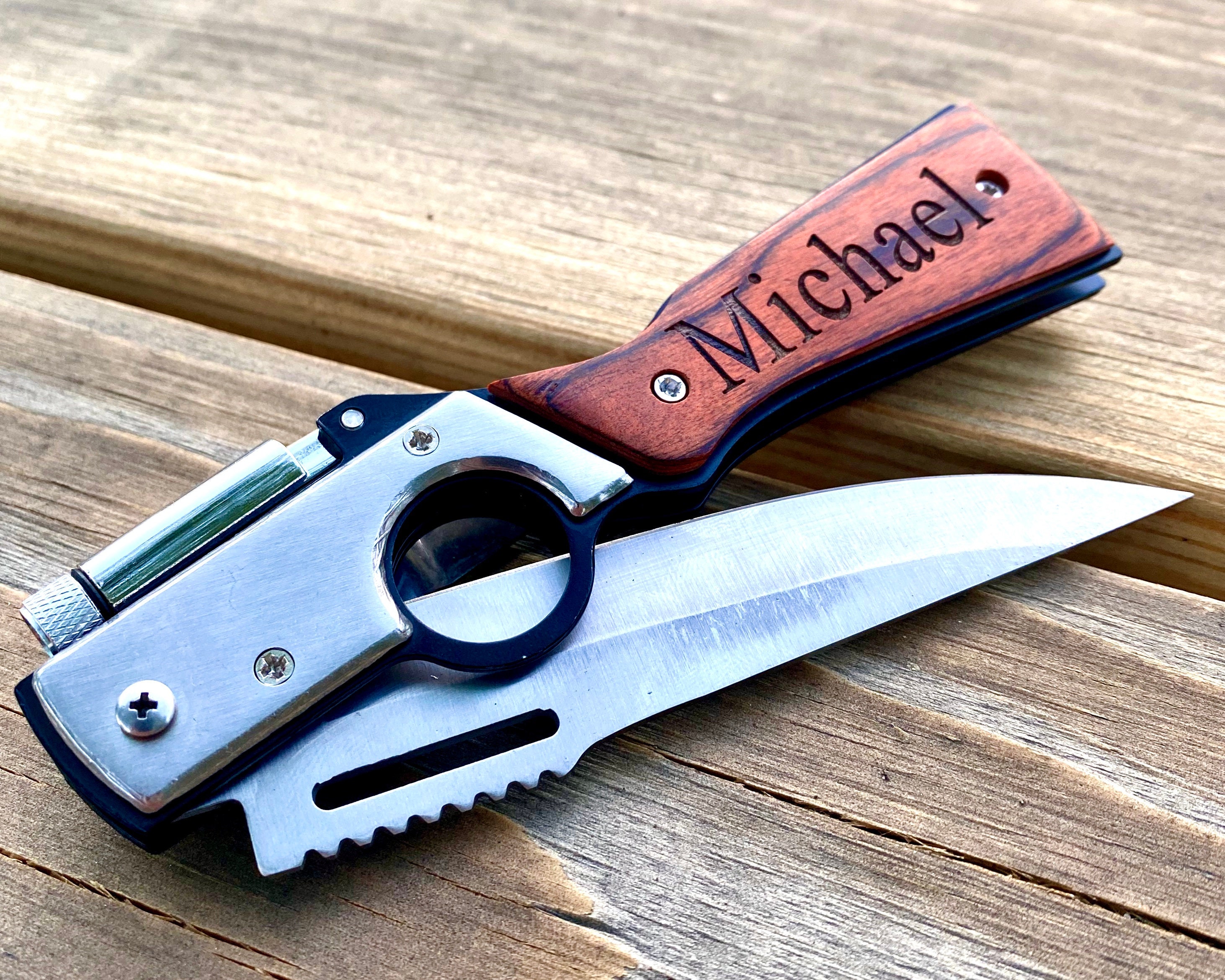 Groomsmen Gun Knife Gun Pocket Knife Personalized Knife Etsy