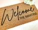 Custom Welcome Mat-Personalized Welcome Mat-Front Porch Mat-Welcome Mat with Name-Welcome Doormat-Welcome Door Mat-Family Name Welcome Mat 