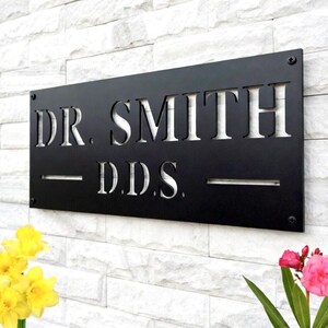 Letrero metálico personalizado para negocios, letreros metálicos para exteriores, personalizados imagen 2