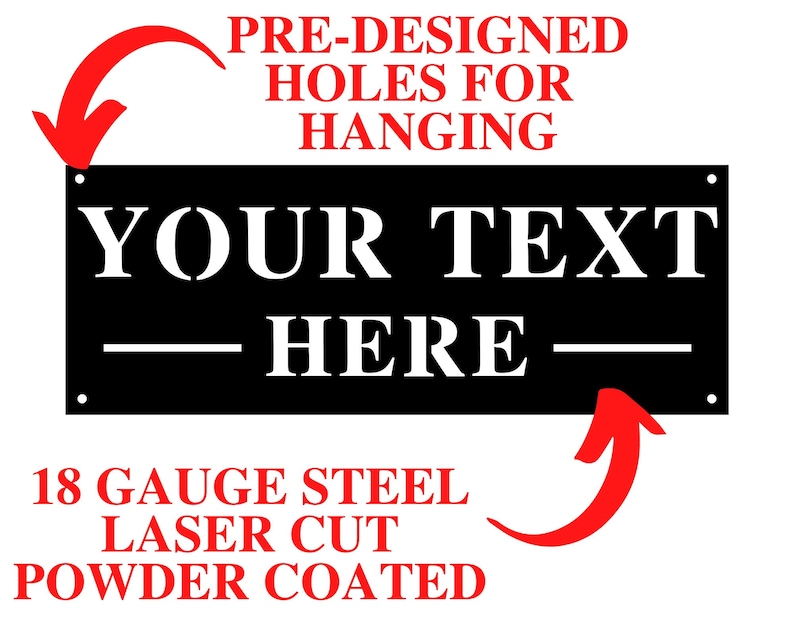 Custom Metal Sign Business Sign Outdoor Metal Signs Etsy