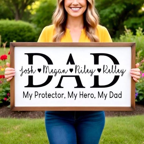 Dad Wood Sign, Dad Birthday Gift, Fathers Day Gift for Dad, Gift Idea for Dad, Fathers Day Gift from Daughter Kids Son, Dad Gift from Wife