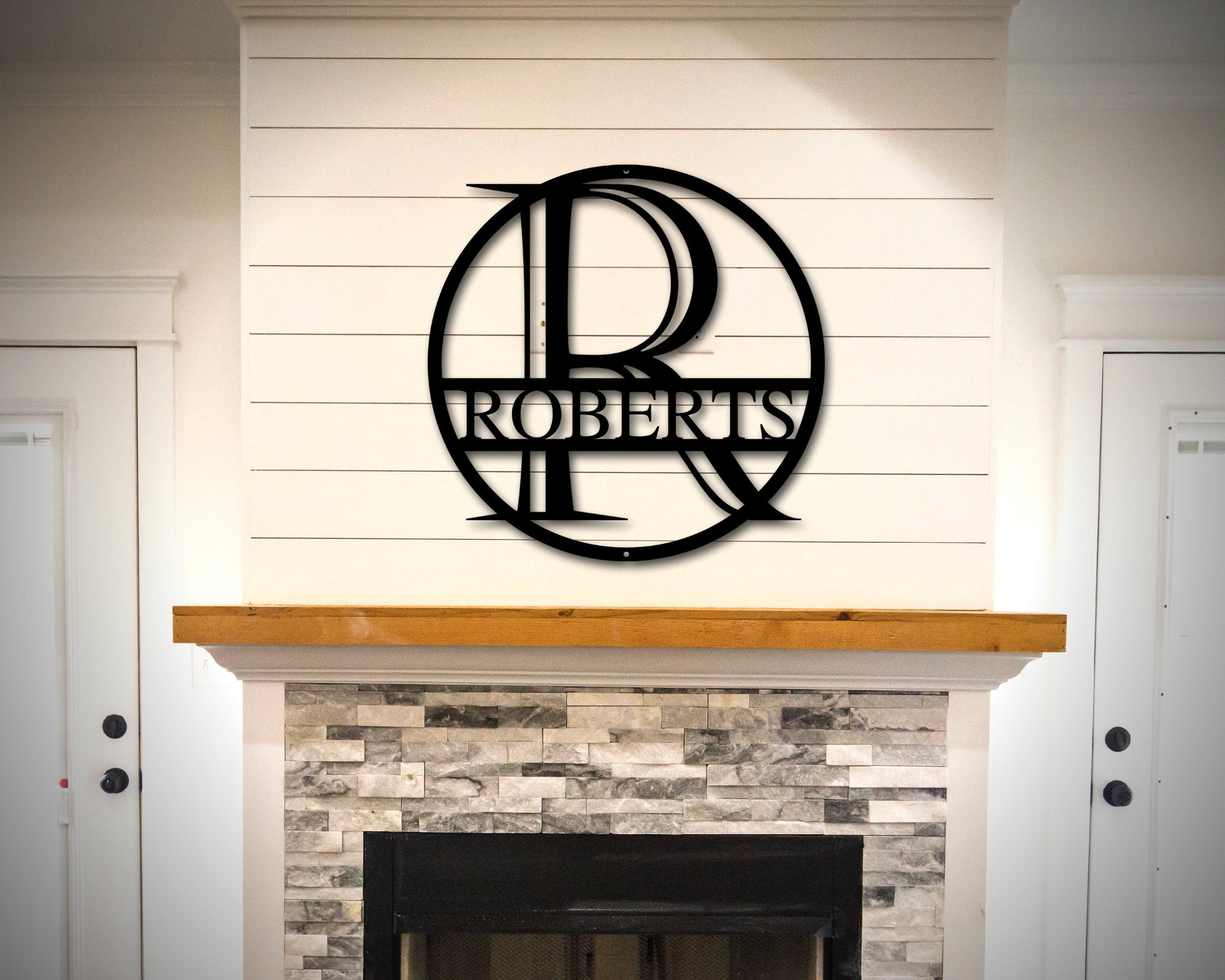 Personalized Family Name Metal Sign Metal Monogram Sign Last - Etsy