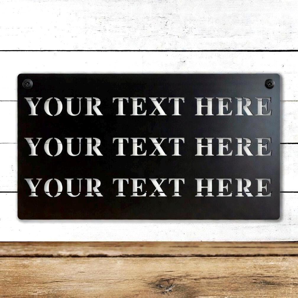 Custom Add Silver Sign Custom Metal Sign, Custom Signs, Metal Signs Custom, Personalized Metal ...