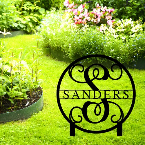 Personalized Aluminum Garden Sign With Family Last Name / Etsy