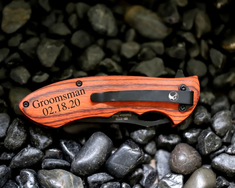 Engraved Pocket Knife for Boyfriend, Personalized Knife for Husband, Hunting Knife, Custom Knife, Boyfriend Gift, Husband Gift, Pocket Knife image 2