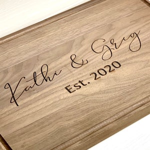 Custom Cutting Board, Personalized Cutting Board, Engraving Cutting Board, Christmas Gift, Cutting Board for Wedding Gift, Walnut, Maple,