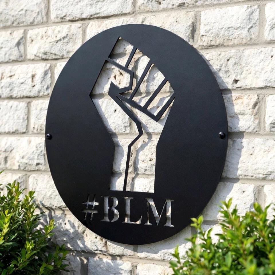 Black Lives Matter Metal Sign, BLM Sign, Black Lives, Black Lives Sign ...