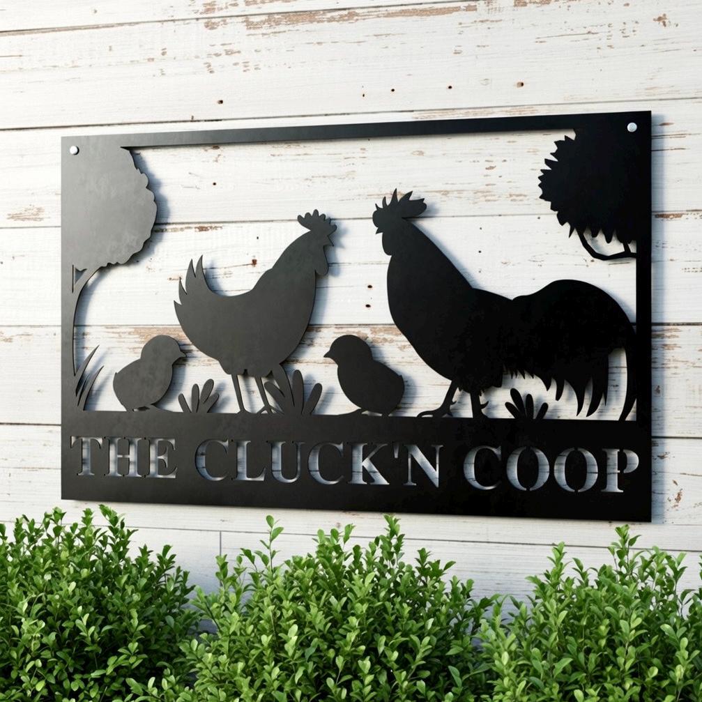 Custom Metal Chicken Sign, Chick Coop Metal Sign, Funny Chicken Coop ...