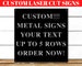 Metal Signs Custom, Personalized Metal Sign, Metal Signs Personalized, Customized Metal Signs, Custom Metal Sign, Custom Signs, Metal Sign 