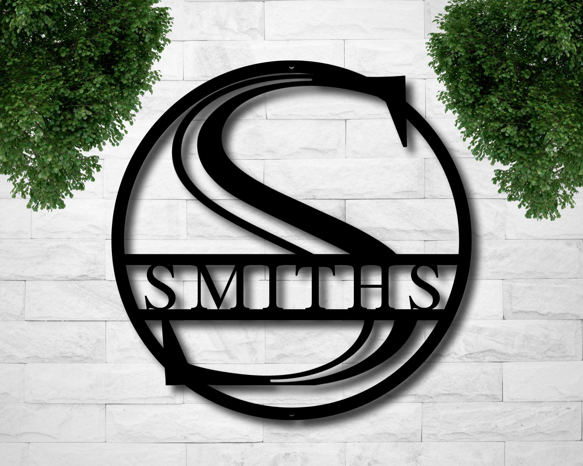 Personalized Family Name Metal Sign Metal Monogram Sign Last - Etsy