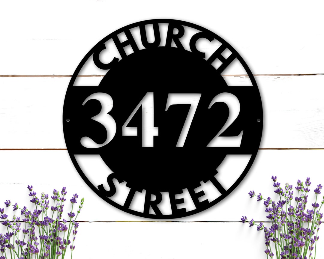 Custom Metal Address Sign, Custom Street Address Sign, Metal House