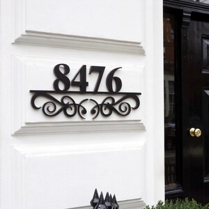 Metal Address Plaque for House, Address Number, Metal Address Sign, House Numbers, Address Sign Metal, Front Porch Address Sign Metal Plaque image 2