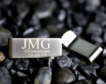 Engraved Money Clip, Cheap Groomsman Gift, Wedding Favors, Groomsmen Proposal, Metal Money Clip, Custom Groomsmen Gift, Groomsman Gift,