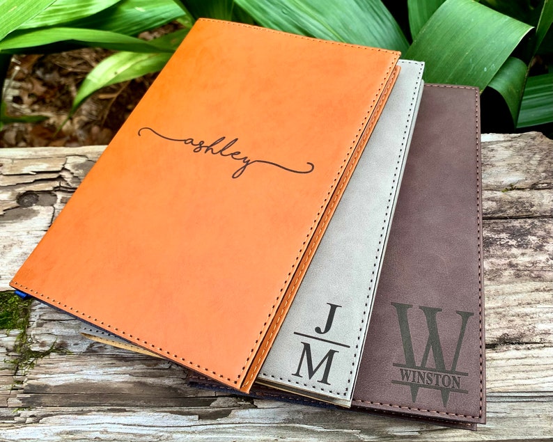 Engraved Leather Journal, Journal Personalized Leather, Personalized Journal, Personalized Notebook, Custom Leather Journal, Journal for Men image 1