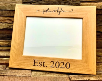 Personalized Picture Frames 5x7, Picture Frames 4X6, Wooden Picture Frame, Picture Frame, Wedding Picture Frame, Engraved Picture Frame