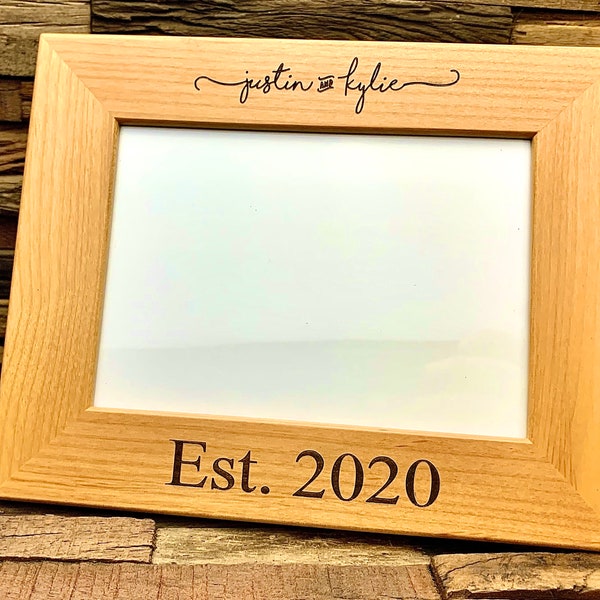 Personalized Picture Frame, Wooden Picture Frame, Picture Frame, Wedding Picture Frame, Rustic Picture Frame, Engraved Picture Frame