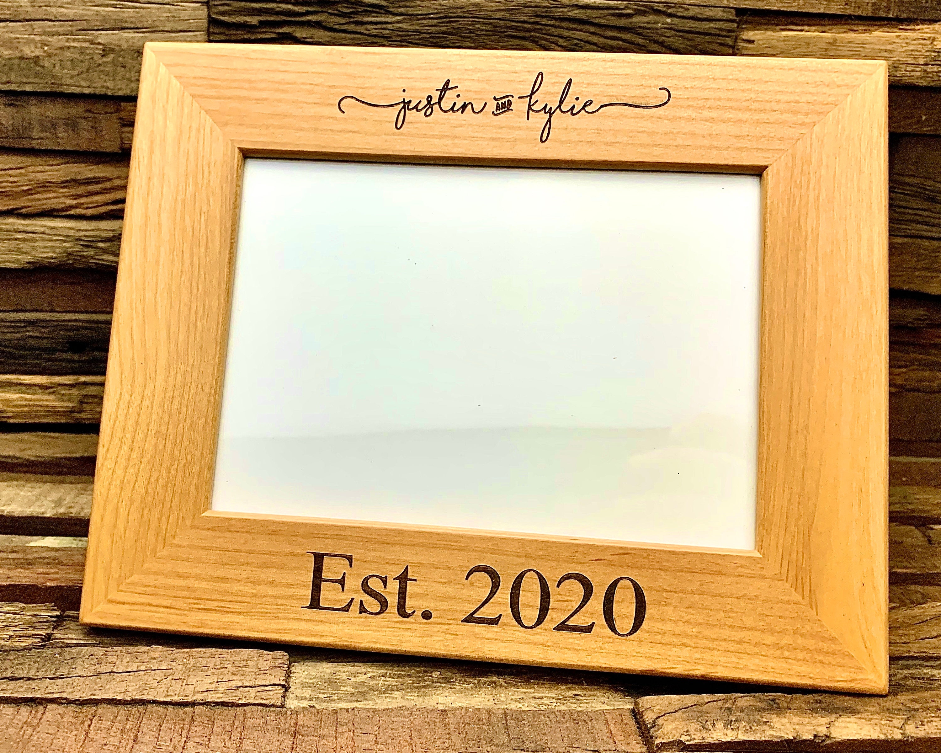 4x6-inch 2-6 Opening Mahogany Vertical Picture Frame