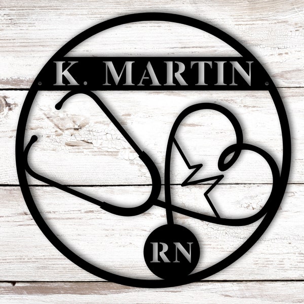 Personalized Nurse Sign, Personalized Nurse Gift, Nurse Decor, RN Gifts, LPN Gifts, CNA Gifts, Doctor Gift, Personalized Metal Sign