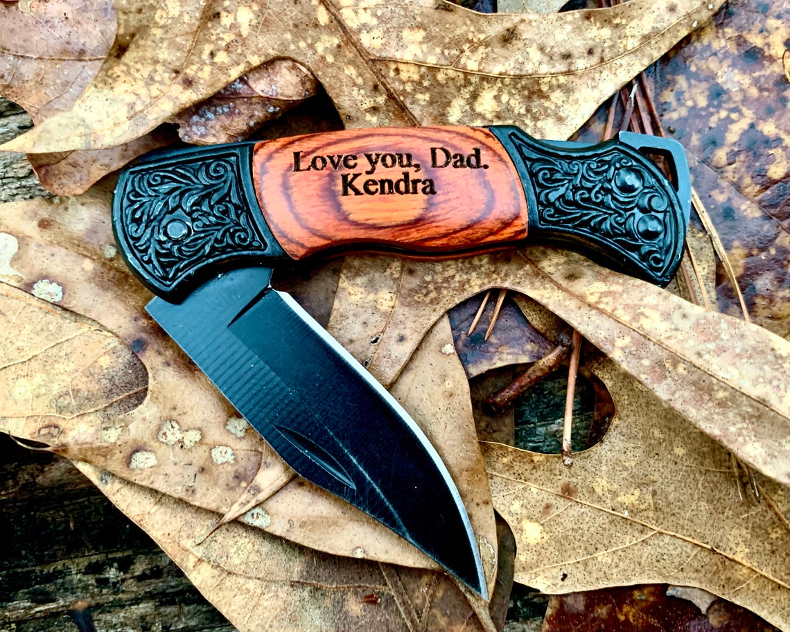 Custom Pocket Knife Engraved Knifes for Men Anniversary Gifts Etsy