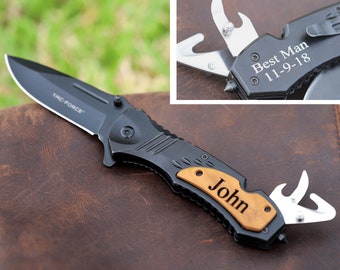 Personalized Groomsmen Gift Pocket Knife, Engraved Groomsmen Gift Knife, Engraved Groomsmen gift pocket knife, Engraved Knife for Groomsmen